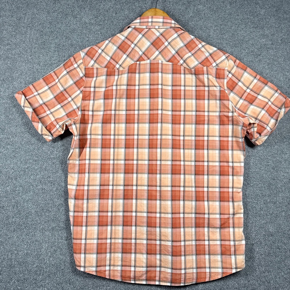 7Diamonds Shirt Mens Extra Large Western Double Pearl Snap Plaid 100% Cotton - Picture 9 of 11